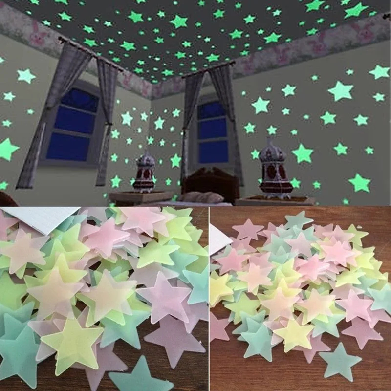 100pcs Fluorescent Glow in the - Baby Nursery Vinyl 评论和价格