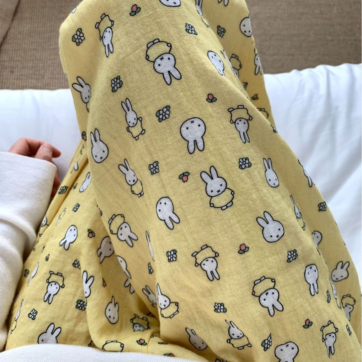 Yellow Bottom Miffy 100% Cotto - Baby Nursery Yellow 评论和价格