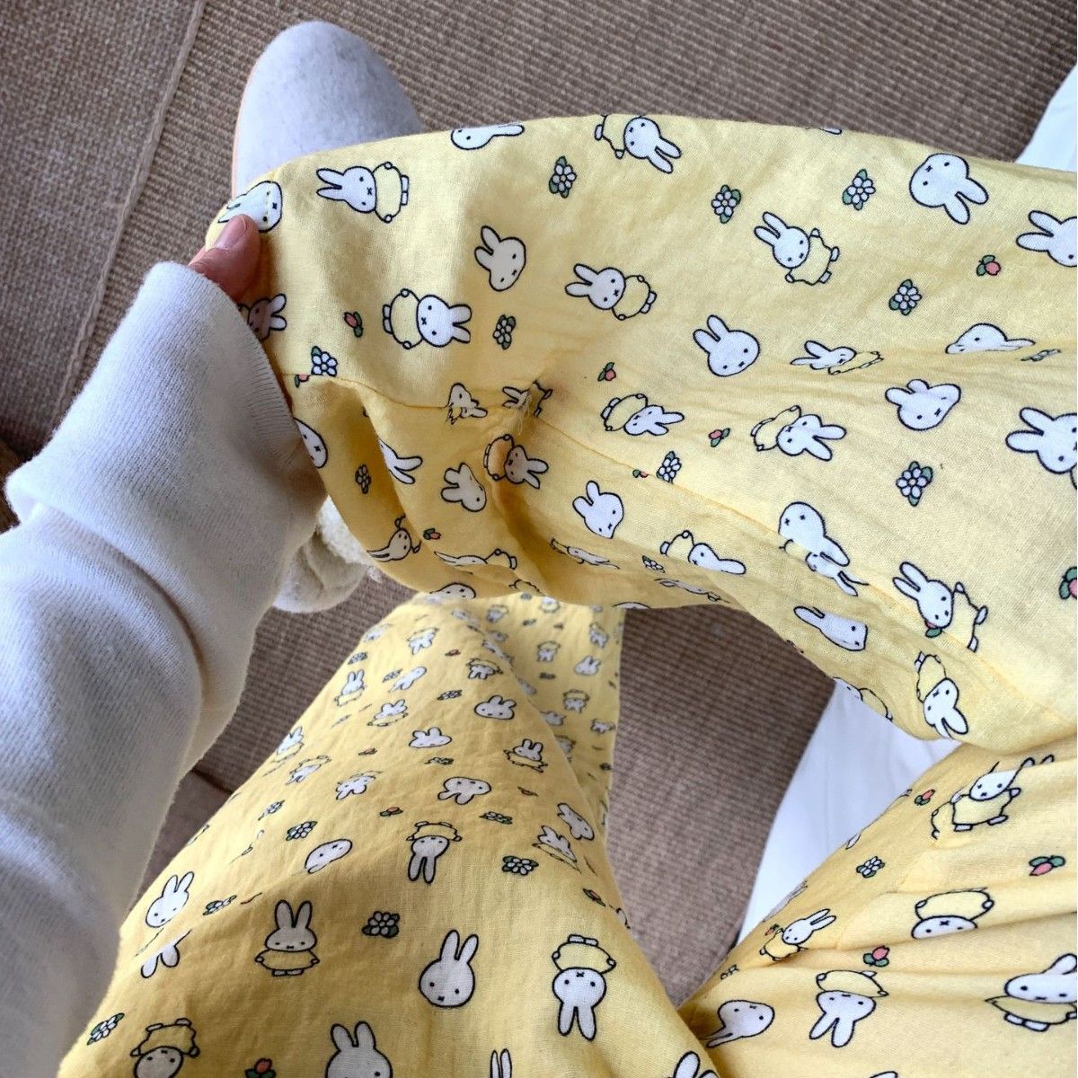 Yellow Bottom Miffy 100% Cotto - Baby Nursery Yellow 评论和价格