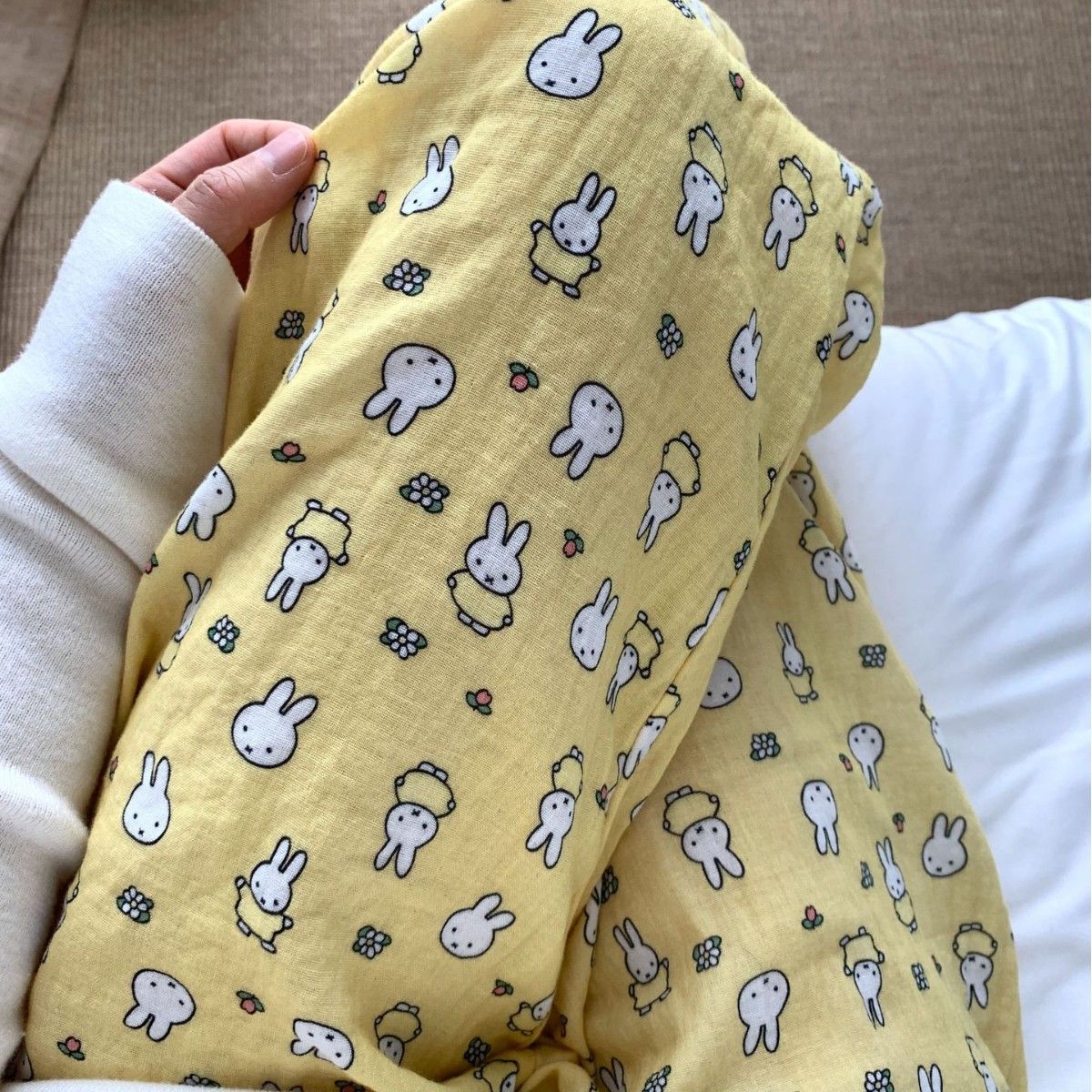Yellow Bottom Miffy 100% Cotto - Baby Nursery Yellow 评论和价格