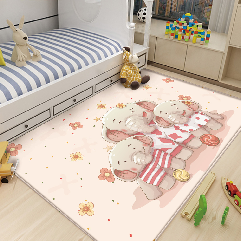 Warm Elephant Family Pattern K - Baby Nursery Carpet 评论和价格