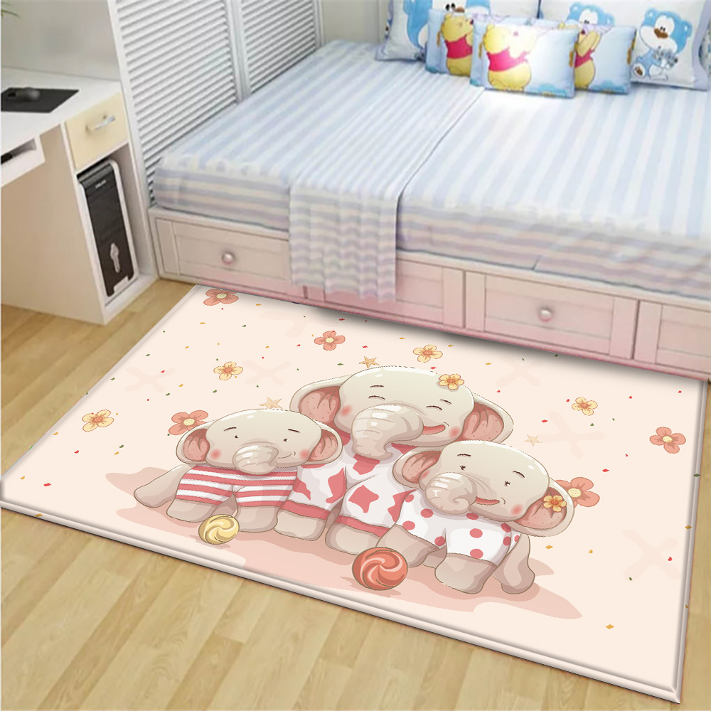 Warm Elephant Family Pattern K - Baby Nursery Carpet 评论和价格