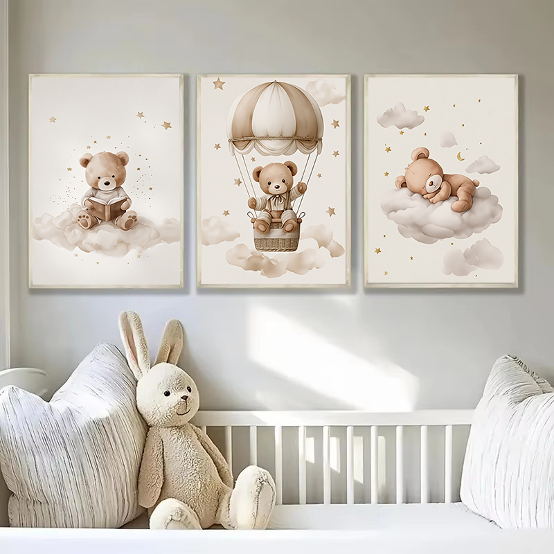 3pcs/set Bohemian Teddy Bear A - Baby Nursery Decorations 评论和价格