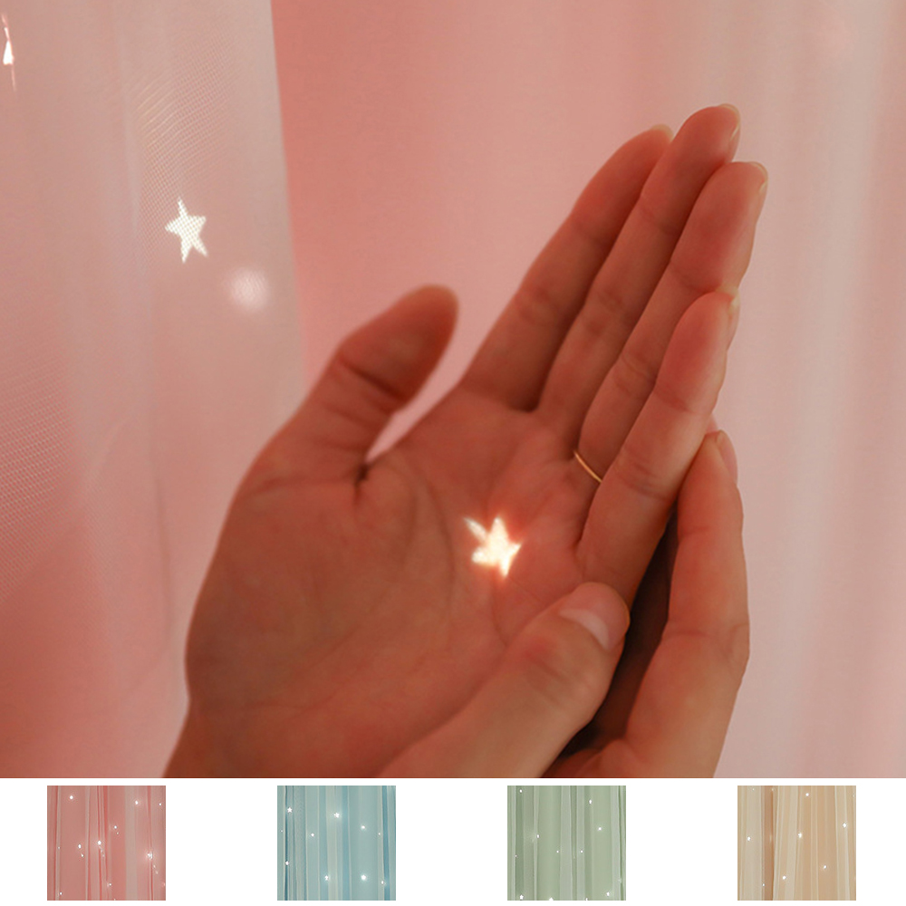 Stars Blackout Curtains Double - Blackout Curtain Nursery 评论和价格
