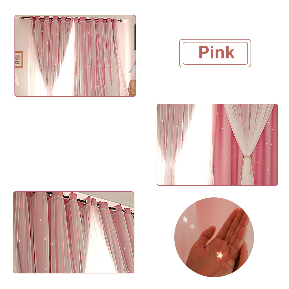 Stars Blackout Curtains Double - Blackout Curtain Nursery 评论和价格